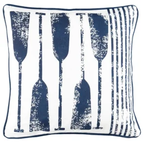 Putetrekk Grdd 50x50cm Hvit/Marine bl 