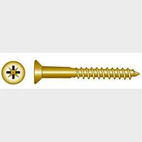 Treskrue 4,5x25mm Din 97 PZ 2 10pk