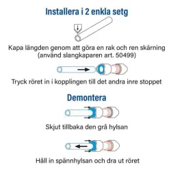 Whale Quick Connect messingnippel 15mm han - 3/8" BSP hun 