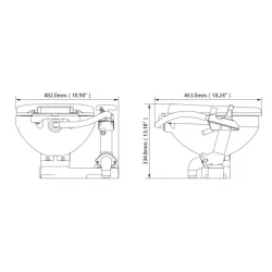 Seaflo Manuelt Toalett Comfort Twist n' lock Soft close 