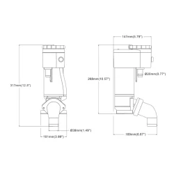 Seaflo Ombyggingskit Manuell-Elektrisk 12V