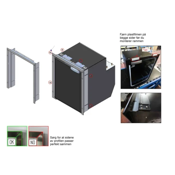 Vitrifrigo Monteringsflens C60/C75/C90 Slv 