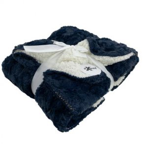 Sherpapledd Mrkbl og Hvit Stoff: 