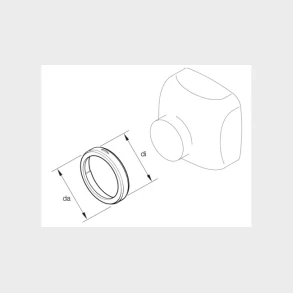 Ebersp�cher Overgang innsug D4 75/90mm Overgang innsugsluft For Airtronic D4 90 - 75 mm