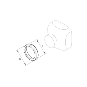 Eberspcher Overgang innsug D2 60/75mm Overgang innsugsluft For Airtronic D2 75 - 60 mm