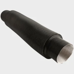 Lyddemper for Varmluft 90mm Slange Sort APK Lyddemper varmluft Lengde 106 cm