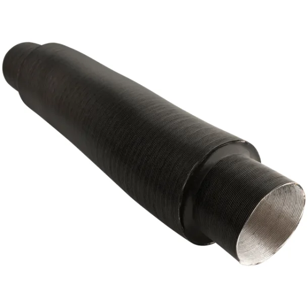 Lyddemper for Varmluft 90mm Slange Sort APK Lyddemper varmluft Lengde 106 cm