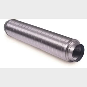 Lyddemper for Varmluft 60mm Slange Aluminium Lett og b�ybar Aluminium ytterr�r Mineralullsmatte isol