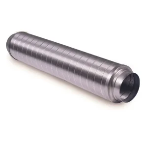 Lyddemper for Varmluft 60mm Slange Aluminium Lett og b�ybar Aluminium ytterr�r Mineralullsmatte isol