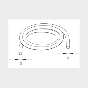 Ebersp�cher Drivstoffslange 4mm Metervare Utvendig diameter 4 mm Innvendig diameter 1,5 mm
