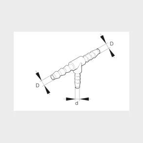 Ebersp�cher T-R�r drivstoff 6mm Hvit plast