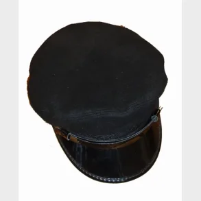 Skipslue sort med blank brem 