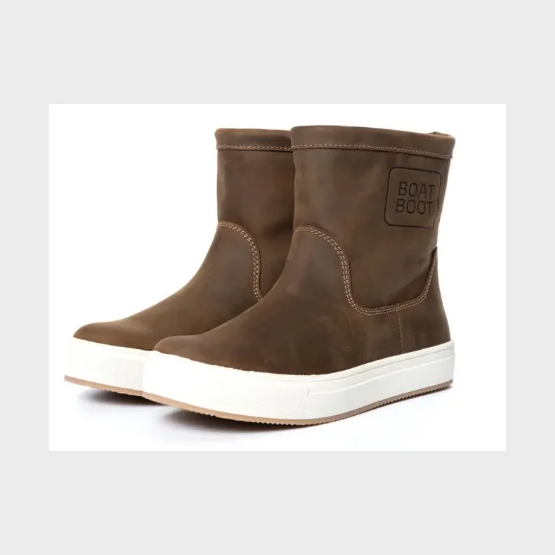 Boatboot skinnstvel lowcut brun