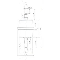 Universalt bensin- og dieselfilter 8mm