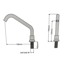 Vannkran uten blandebatteri