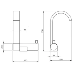 Blandebatteri Nedfellbar