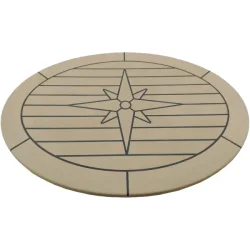 Bordplate Eco-Teak Ellipse 44x58cm