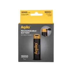 Aqiila Oppladbart USB-C Litium batteri 18650 3,7V 2000mAh 1-pack