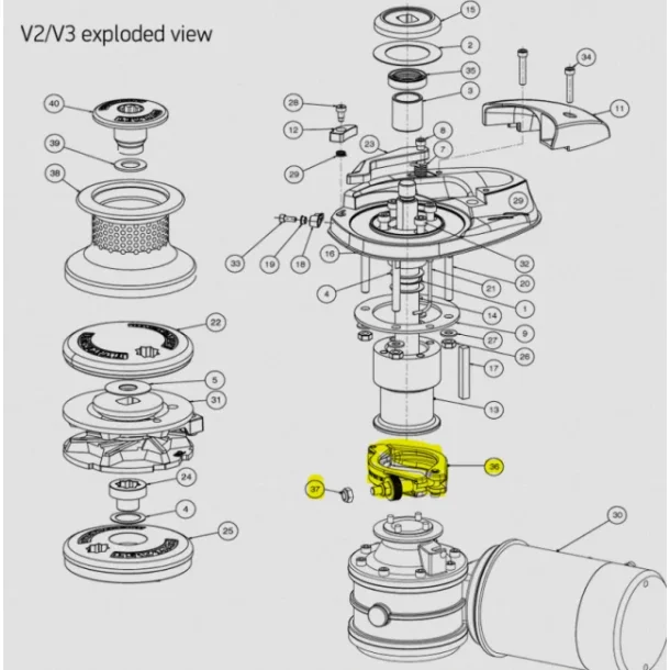 Lewmar Fast Fit Assembly V1/V2/V3