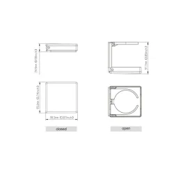 Glassholder Sammenleggbar Sort
