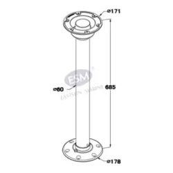 Sailcroft Bordstativ 685mm Anodisert