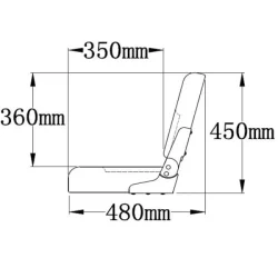 Sailcroft Btsofa S90 Bl og Gr Nedfellbar m/Diamond Sm