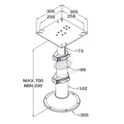 Sailcroft Bordstativ Power 330-700mm