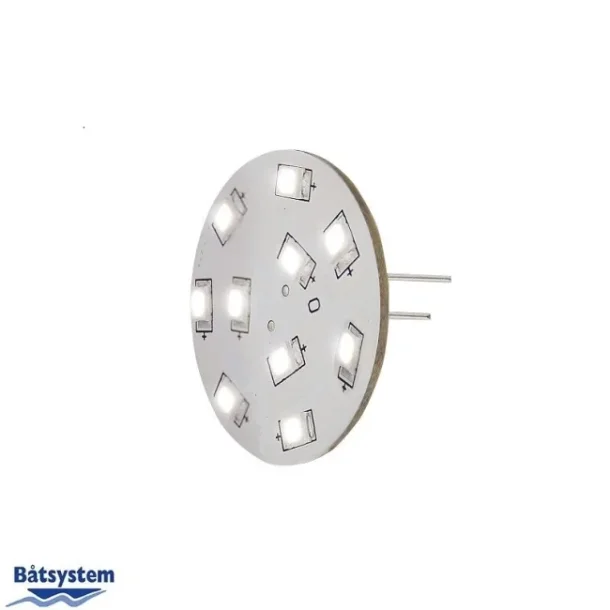 Btsystem Lyspre G4 10 LED Bunnkontakt Hvit 1,7W 12/24V