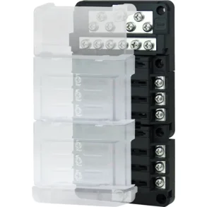 Sikringsholder inkl minus skinne 12 sikringer