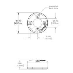 Blue Sea Kabelgjennomf�ring Hvit