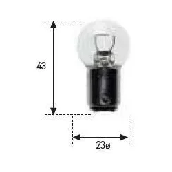 Lyspre 24V/21W BA15D 2-Polet