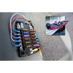 Blue Sea Sikringsboks m/Lokk for 12 Flatstift