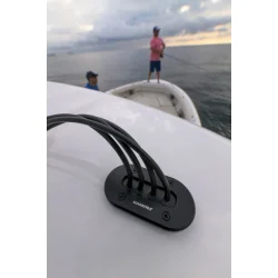 Scanstrut DS-LP-MULTI kabelgjennomfring lavprofil sort alu