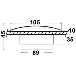 Taklys Courtesy Hvit 12V LED 6500K IP56