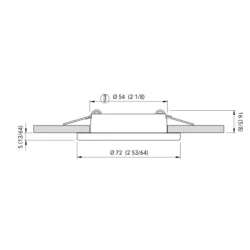 Quick TED C 2W LED spotlight IP40 m/fjr