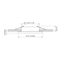 Quick TED C 2W LED spotlight IP40 m/fjr