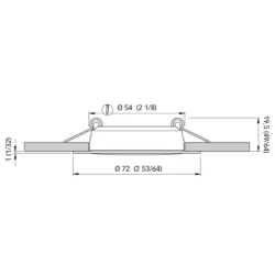 Quick TODD Downlight LED m/Fjr SS 2W