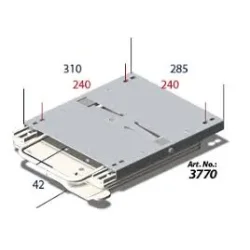 Svingplate 360 m/Glideskinne 