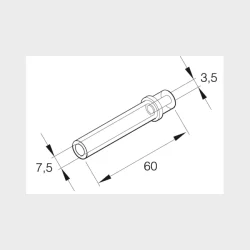 Ebersp�cher Drivstoffovergang 7,5/3,5mm gummi For Airtronic og Hydronic Fra 7,5 mm til 3,5 mm