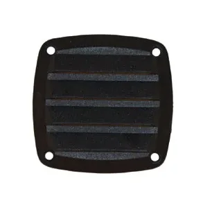 Ventilrist 85x85mm Sort Plast u/stuss 