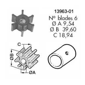 Impeller 121 Volvo Penta/Bukh DV10/Johnson Pump 808B 