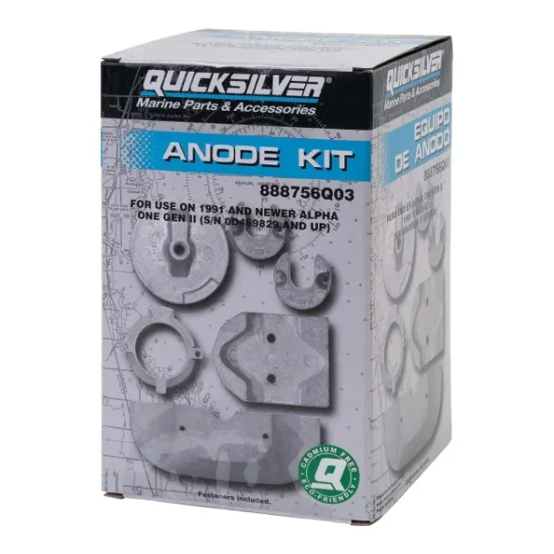 Quicksilver Mercruiser Anodekit Alu Alpha One Gen. 2 Aluminium For Alpha One Gen.2 6 deler pluss bol