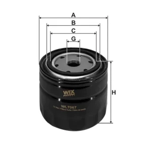 Oljefilter Wix WL7067 Bukh DV22 