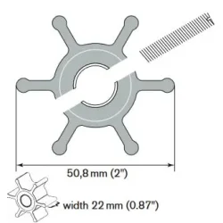 JP Impellerkit F4 1026B-9 Nitril 