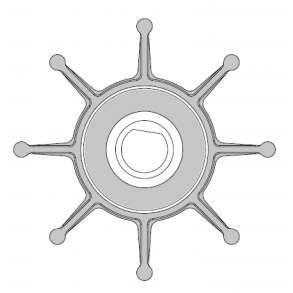 JP Impeller for Oljeskiftepumpe