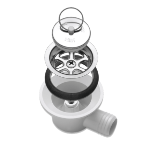 Dometic Siphon vannls m/vinklet avlp 25 mm Avlp med propp og sil 25mm stuss