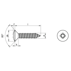 Plateskrue Linsehode 7983C/7051