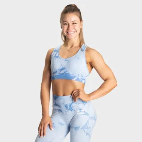 Tie Dye Sports Bra  Blue Tie Dye