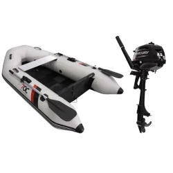 Pakketilbud 7OC Gummibt 230 + 2,5hk Mercury