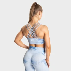 Tie Dye Sports Bra  Blue Tie Dye